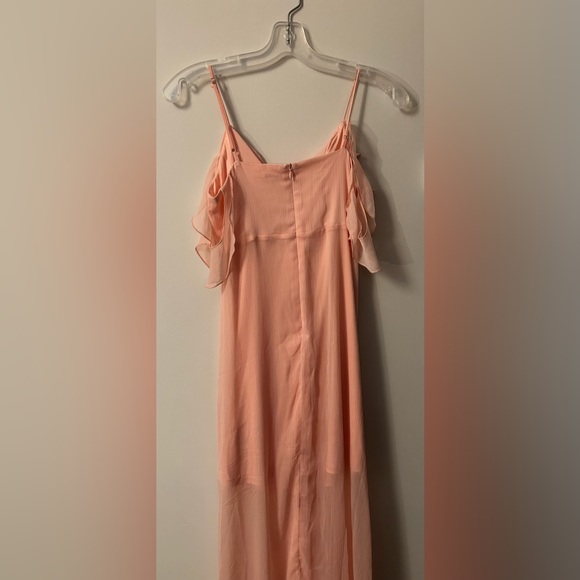Guess peachy pink off the shoulder ruffle dress - Picture 5 of 6